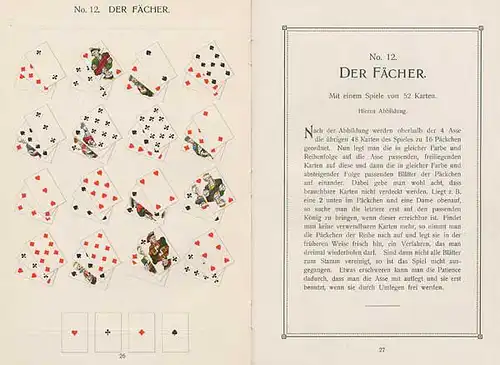 Esoterik Spielkarten Anleitung zum Kartenlegen Patiencen Buch 1910