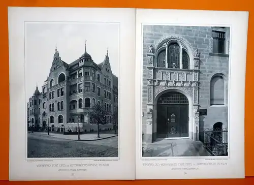 Rhein Köln Architektur Stadtgeschichte Wohnhaus Eifelstraße Lichtdruck 1908