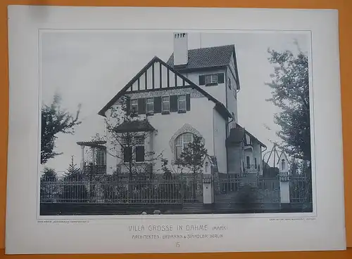 Brandenburg Dahme Mark Architektur Stadtgeschichte Villa Grosse Lichtdruck 1908