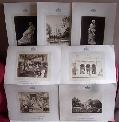 Österreich Wien Weltausstellung 1873 Sammlung 14 Original Albumin Foto Tafeln 