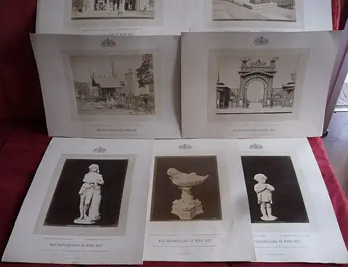 Österreich Wien Weltausstellung 1873 Sammlung 14 Original Albumin Foto Tafeln 