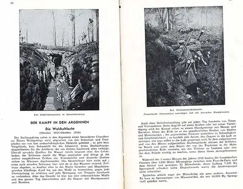 Weltkrieg 1914 Verdun Argonnen Militär Führer zu den Schlachtfeldern 1958