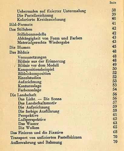 Malerei Kunst Unterricht Pastellmalerei Theorie Technik Lehrbuch von 1948