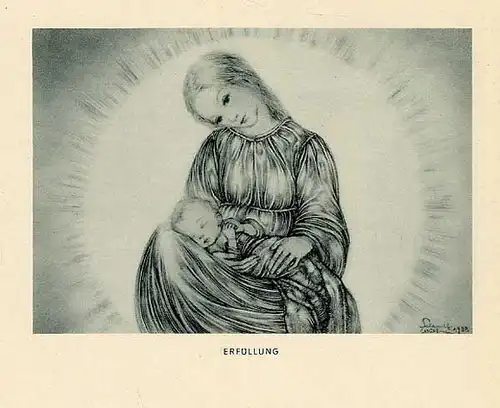 Kunst Grafik Sulamith Wülfing Die Krone Kind Mutter Fee Kupferdruck Tafeln 1935