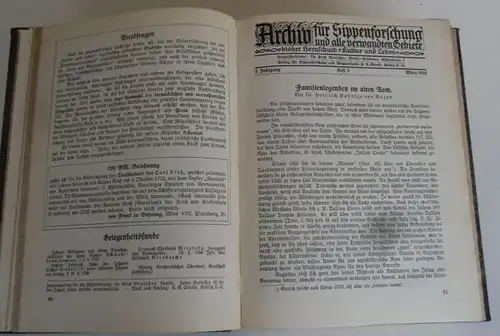 Deutsches Reich Familien Geschichte Archiv für Sippenforschung Zeitschrift 1928