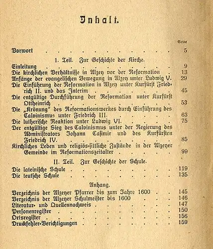 Rhein Pfalz Alzey Kirche Schule Reformation Stadt Geschichte Chronik 1921