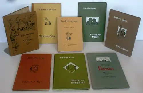 Wilhelm Busch Frau Knopp Julchen Fips Affe Helene Antonius 8 Comic Bilder Bücher