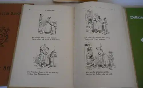 Wilhelm Busch Frau Knopp Julchen Fips Affe Helene Antonius 8 Comic Bilder Bücher