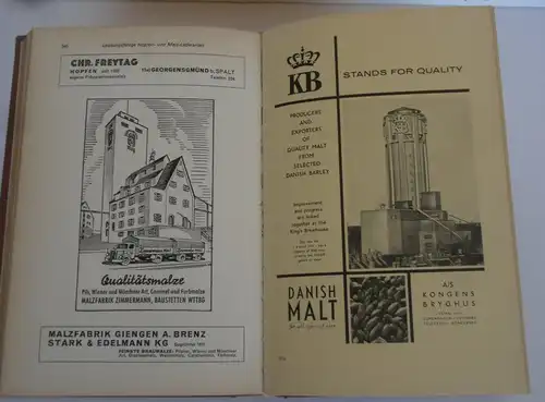 Adressbuch Internationales Firmen Register Bier Brauerei Industrie 1959