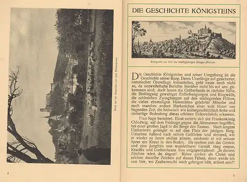 Hessen Taunus Stadt und Burg Königstein Geschichte Jugendstil Reiseführer 1910