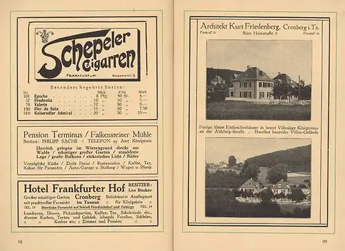 Hessen Taunus Stadt und Burg Königstein Geschichte Jugendstil Reiseführer 1910