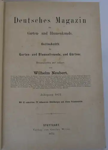 Stuttgart Obst Blumen Gartenbau Deutsches Garten Magazin 1872