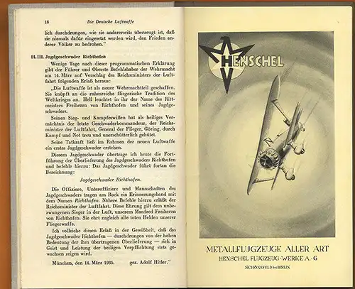 Deutschland Flugzeuge Luftfahrt Technik Typen Motoren Jahrbuch 1936
