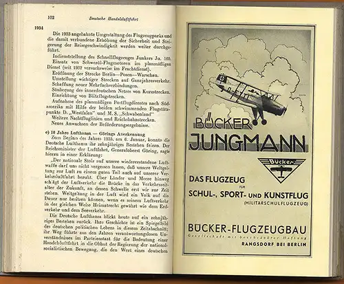 Deutschland Flugzeuge Luftfahrt Technik Typen Motoren Jahrbuch 1936
