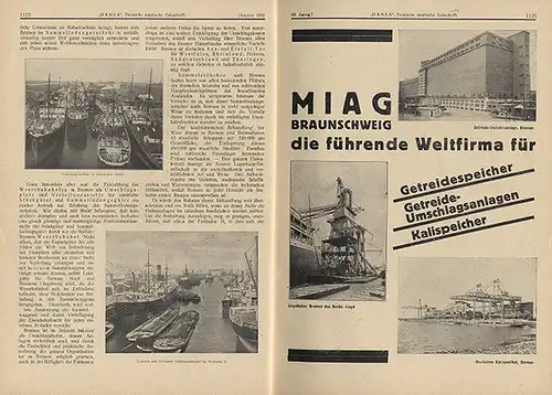 Bremen Hafen Schiffahrt Wirtschaft Technik Deutsche Schiffahrtszeitschrift 1932