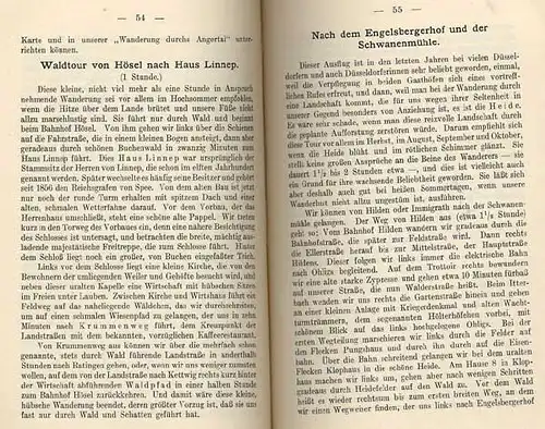Rhein Düsseldorf Benrath Neuss Ratingen Ohligs Monheim altes Wanderbuch 1911