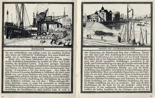 Rhein Düsseldorf Geschichte Handel Industrie Kunst und Garten Stadt Führer 1914