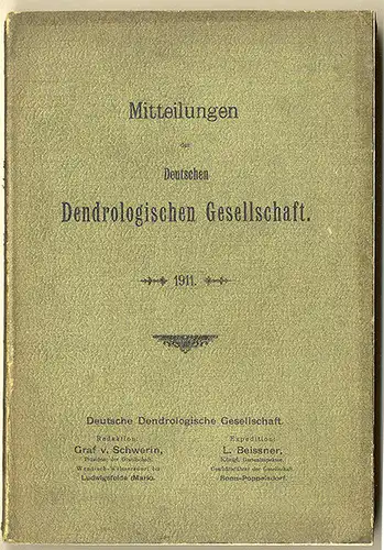Botanik Bäume Dendrologie Deutsche Gesellschaft für Baumkunde Jahrbuch 1911