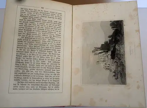 Rhein Pfalz Weinstraße Historische Topografie Stahlstiche Neustadt 1855