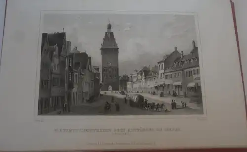 Rhein Pfalz Weinstraße Historische Topografie Stahlstiche Neustadt 1855