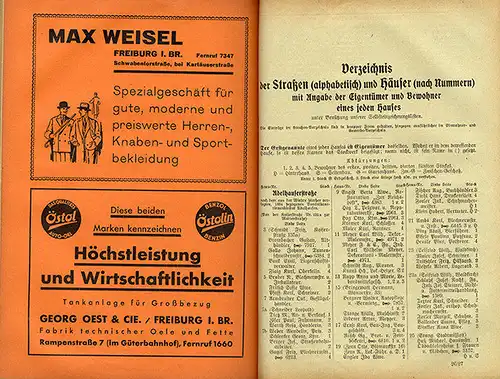 Baden Schwarzwald Handel Wirtschaft Einwohner Adressbuch Freiburg 1933