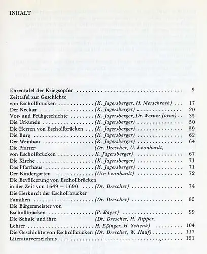 Hessen Darmstadt Eschollbrücken 850 Jahre Geschichte Chronik Festschrift 1972