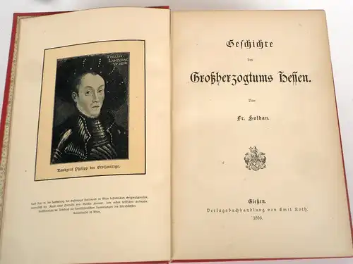 Großherzogtum Hessen Darmstadt Geschichte Adel Landgrafen Fürstenhaus Buch 1896