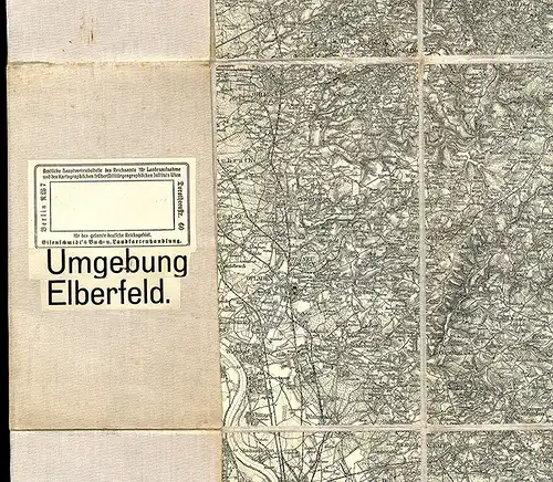 Alte Landkarte Wuppertal Elberfeld Barmen Schwelm Lüdenscheid Essen Hagen 1912