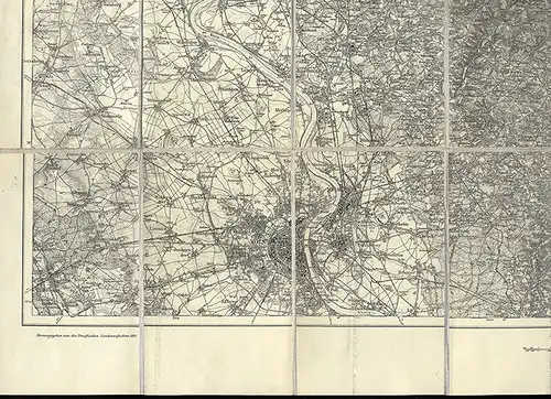 Alte Landkarte Wuppertal Elberfeld Barmen Schwelm Lüdenscheid Essen Hagen 1912