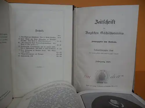 Bergisches Land Siegburg Barmen Solingen Geschichte Volkskunde Zeitschrift 1922