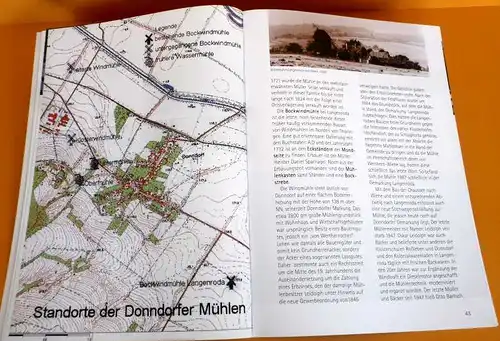 Thüringen Kyffhäuser Unstrut Rossleben Windmühle Langeroda Denkmal Buch 2002