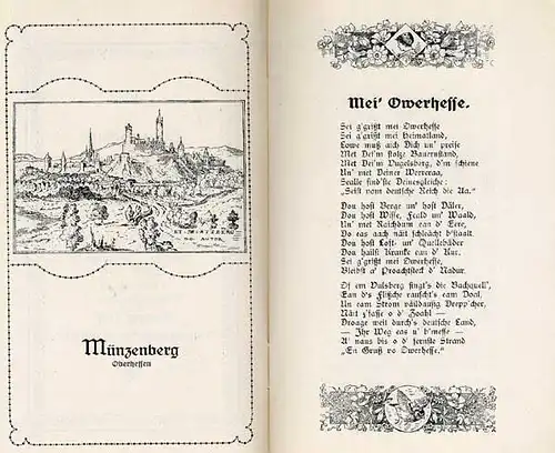 Hessen Alsfeld Schotten Wetterau Verse Geschichten in Mundart Georg Heß 1924