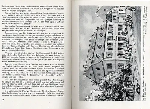 Rheinland Pfalz Goethe in Speyer Stadt Geschichte Stadtplan 1949