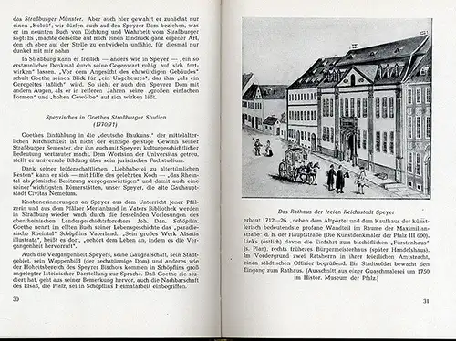 Rheinland Pfalz Goethe in Speyer Stadt Geschichte Stadtplan 1949