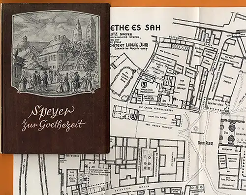 Rheinland Pfalz Goethe in Speyer Stadt Geschichte Stadtplan 1949