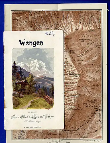 Schweiz Berner Alpen Wengen Grand Hotel Geschichte alter Reiseführer 1897