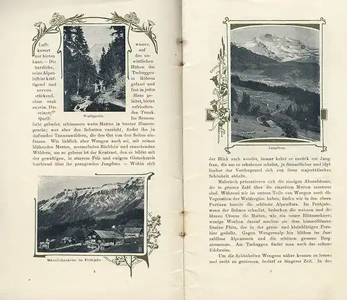 Schweiz Berner Alpen Wengen Grand Hotel Geschichte alter Reiseführer 1897