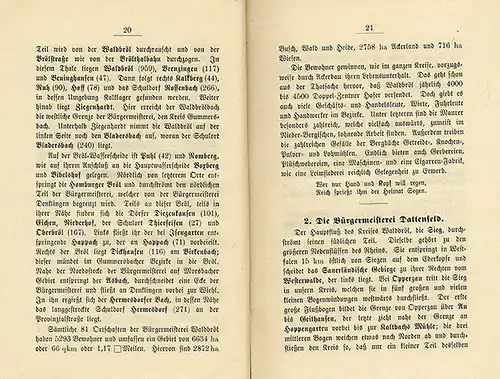 Rhein Westfalen Kreis Waldbröl Denklingen Morsbach Geschichte Heimatkunde 1889