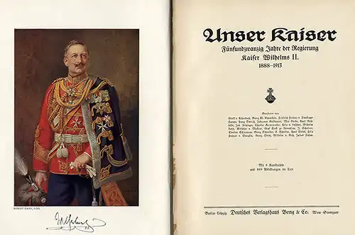 Deutschland Adel Kaiser Wilhelm 25 Jahre Thron Jubiläum Prachtband 1913