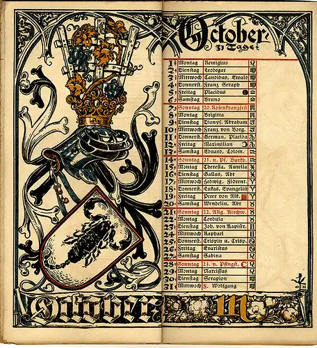 München Wappen Kalender Deutscher Adel Königreich Bayern Familie 1888