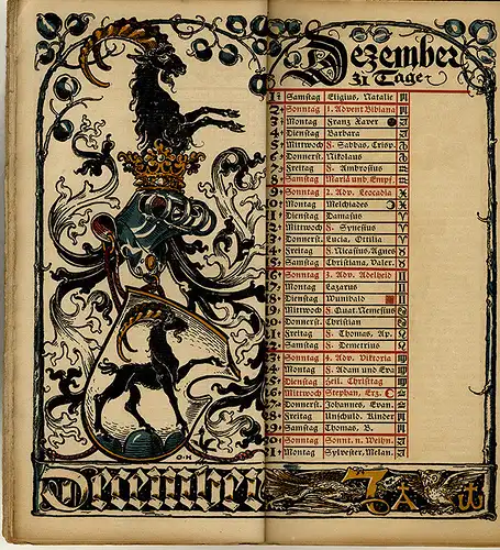 München Wappen Kalender Deutscher Adel Königreich Bayern Familie 1888
