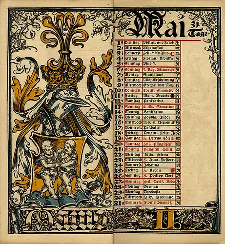 München Wappen Kalender Deutscher Adel Königreich Bayern Familie 1888