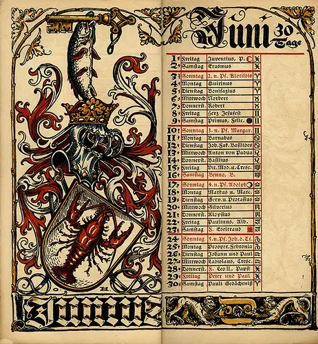 München Wappen Kalender Deutscher Adel Königreich Bayern Familie 1888