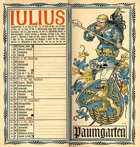 München Wappen Kalender Deutscher Adel Herzogtum Mecklenburg Strelitz 1903