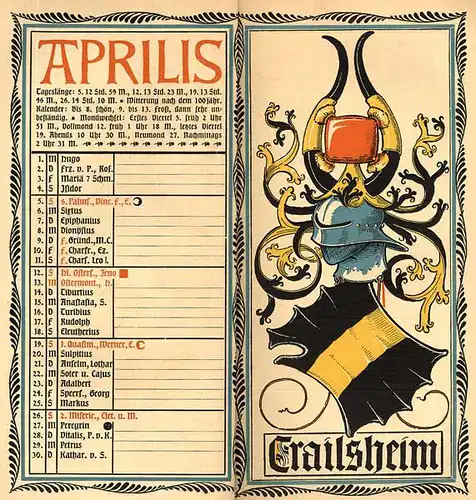 München Wappen Kalender Deutscher Adel Herzogtum Mecklenburg Strelitz 1903