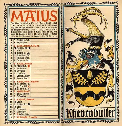 München Wappen Kalender Deutscher Adel Herzogtum Mecklenburg Strelitz 1903