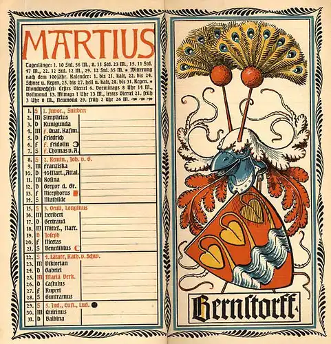 München Wappen Kalender Deutscher Adel Herzogtum Mecklenburg Strelitz 1903