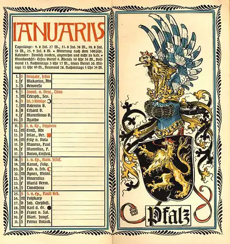 München Wappen Kalender Deutscher Adel Herzogtum Mecklenburg Strelitz 1903
