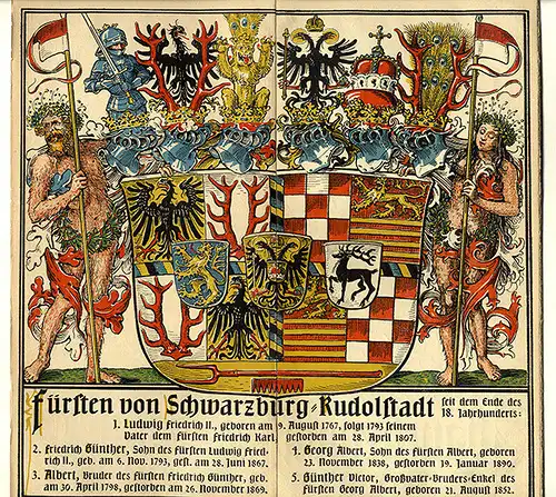 München Wappen Kalender Deutscher Adel Großherzogtum Sachsen Weimar 1904