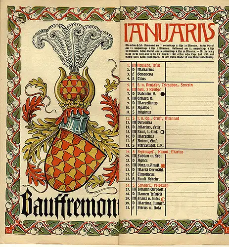 München Wappen Kalender Deutscher Adel Schwarzburg Beust Habsburg Rotberg 1913